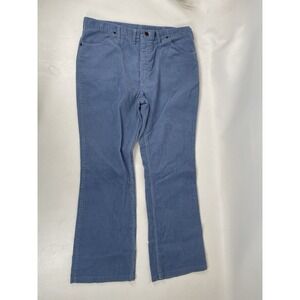 Wrangler Long 700 USA Made Corduroy Pants Jeans Mens Size 38x30 Blue Vintage